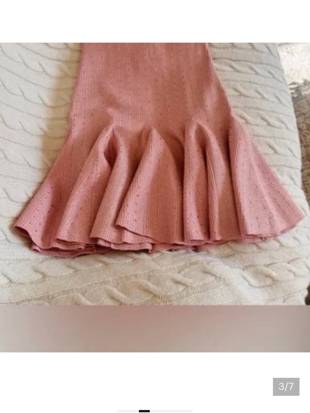 🩷LoveShackFancy AUTHENTIC Pink Ruffle-Hem Mini Dress - Picture 3 of 6